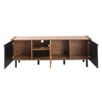 Mid-Century Modern TV Stand with 3 Cabinets - Media Console for TVs up to 70 inches, Stylish Entertainment Center with Storage for Living Room - image 17