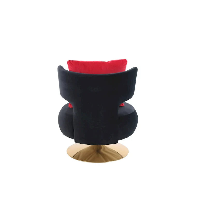 Round Barrel Chair with Fabric and Swivel Design - image 36