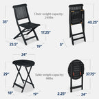Best Choice Products 3-Piece Acacia Wood Bistro Set, Folding Patio Furniture w/ 2 Chairs, Table - Natural - image 59