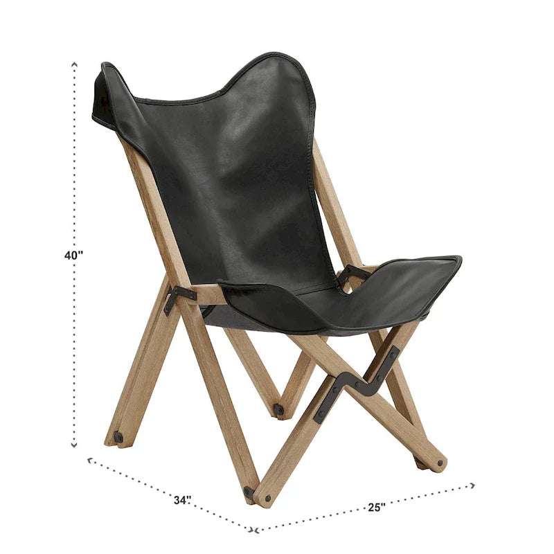Cantu Authentic Top Grain Leather Tripolina Sling Chair by iNSPIRE Q Modern - image 9