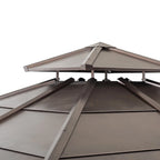 10 ft. x 10 ft. Cedar Framed Gazebo with Steel 2-Tier Hip Roof Hardtop - image 5