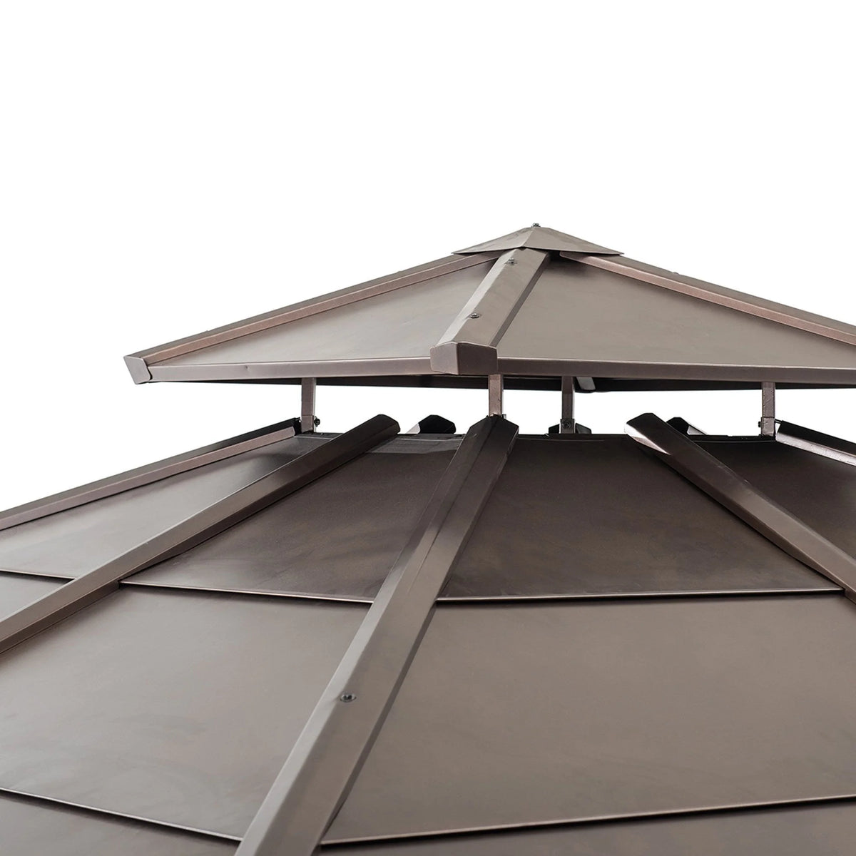 10 ft. x 10 ft. Cedar Framed Gazebo with Steel 2-Tier Hip Roof Hardtop - image 5