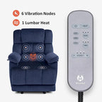 MCombo Heated Massage Electric Recliner Chair for Living Room - Fabric R6233 - image 17