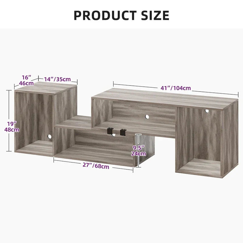 Modern Modular TV Stand with LED Lighting & Open Storage - image 11