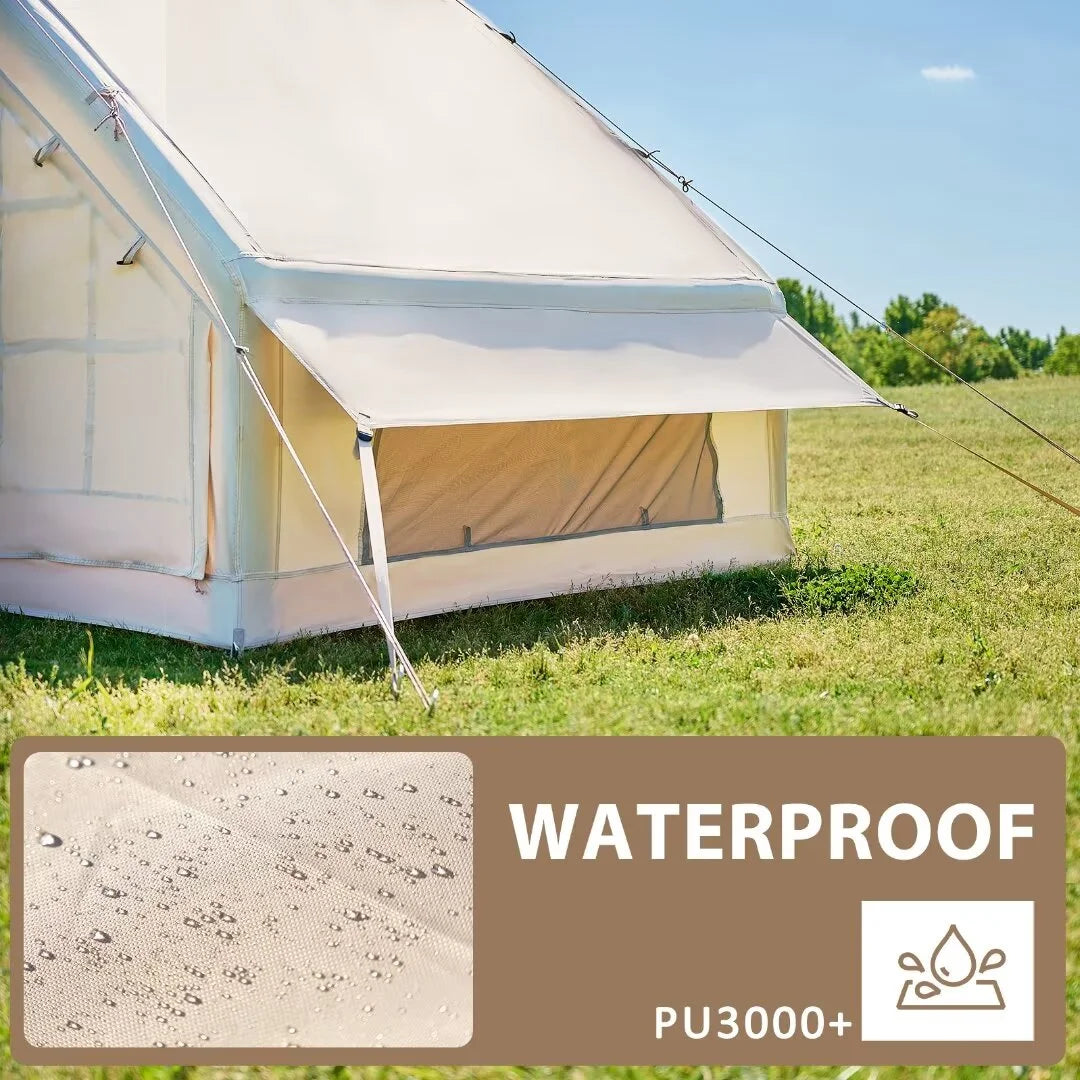NAIZEA Tent for Camping with Pump - Air Glamping Tents, Easy Setup Blow up Tent, Waterproof Oxford Inflatable Tent, 4 - 6 Person Cabin Tent with Mesh & Chimney Window - image 10