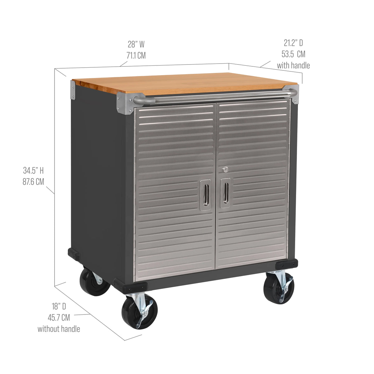Seville Classics UltraHD 2-Door Rolling Cabinet - image 2