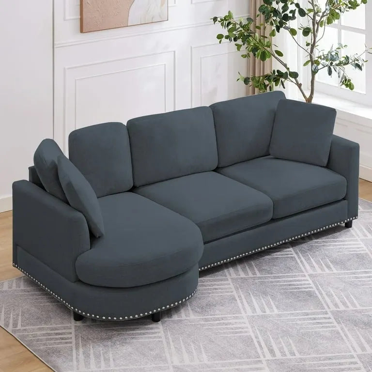 L Shape Sectional Sofa with Chaise and Cushioned Seating - image 2