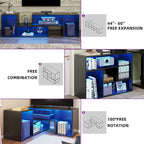 Modern Modular TV Stand with LED Lighting & Open Storage - image 27