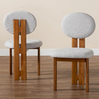 Kacela Contemporary Japandi Boucle Upholstered Wood Dining Chair Set - 2 Pieces - image 16