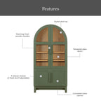 Better Homes & Gardens Juliet Kitchen Rounded Arch Cabinet, Rich Black - image 32