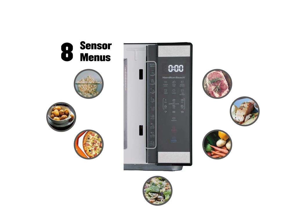 Hamilton Beach 1.1 Cu. Ft. Countertop Microwave Oven, 1000 Watts, White Stainless Steel - image 15