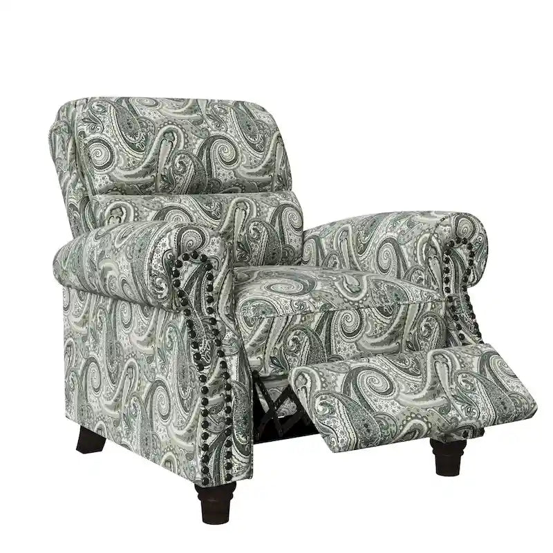 Push Back Recliner Chair with Padded Cushion and Solid Wood Legs - image 24