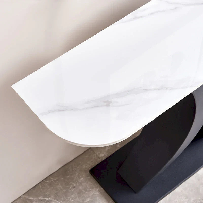 Contemporary Console Table with Elegant Design, Metal Frame, and Adjustable Foot Pads for Entryway - image 6