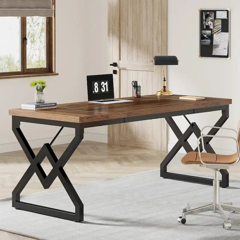 63-Inch Spacious Executive Desk for Home Office Use - image 4