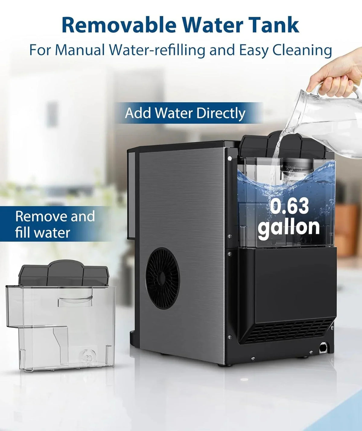 44lbs/24H Nugget Ice Maker Countertop Dispenser - image 7