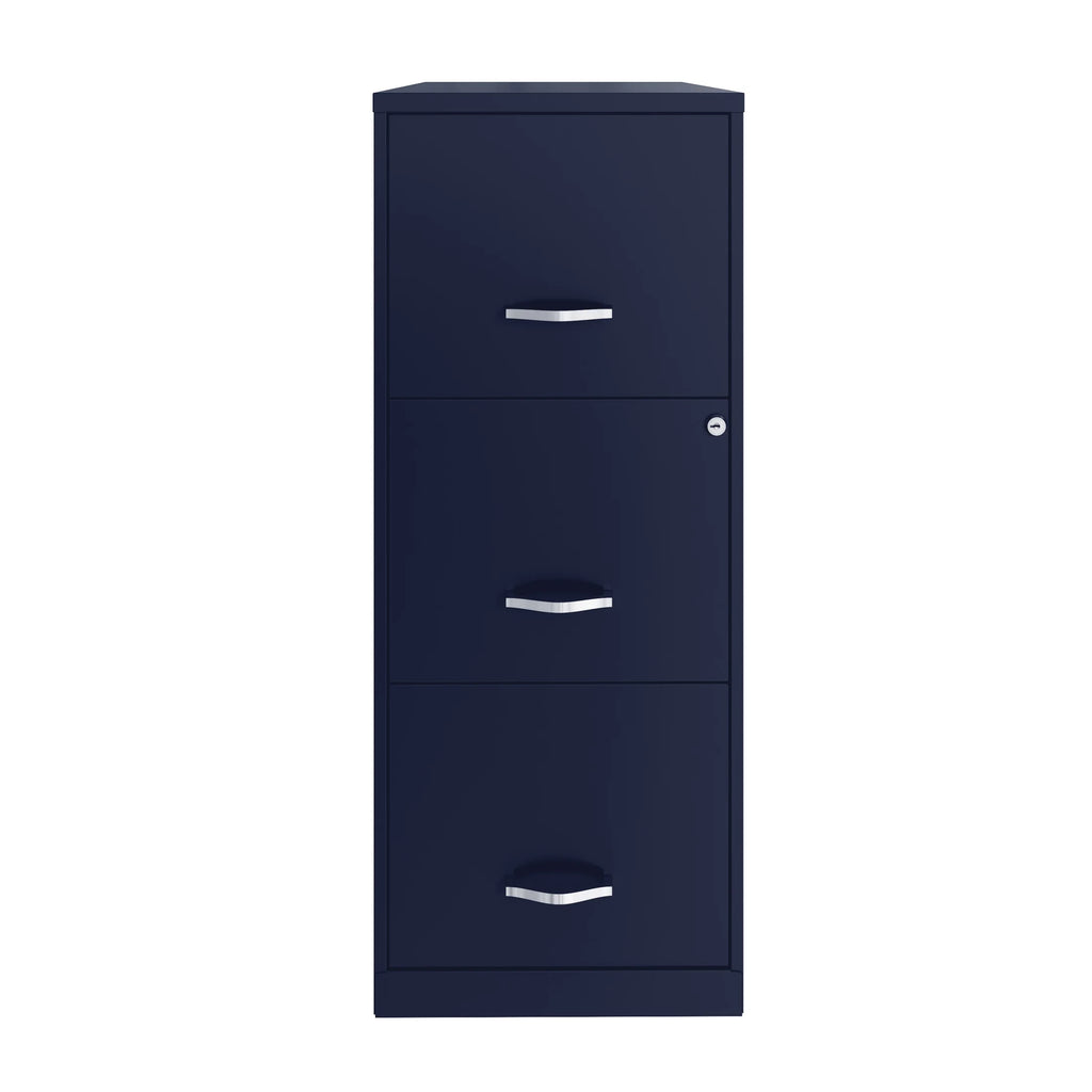 Space Solutions 18" Deep 3 Drawer Smart Letter Width Vertical File Cabinet, Navy - image 11