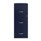 Space Solutions 18" Deep 3 Drawer Smart Letter Width Vertical File Cabinet, Navy - image 11