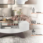 Angelic Contemporary Storage Coffee Table with Glass Insert by Furniture of America - image 13