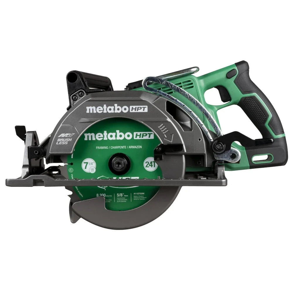 Metabo HPT 36V MultiVolt 7-1/4 Inch Rear Handle Circular Saw, Lightweight Design, Up to 500 2x4 Cuts Per Charge, 53- Adjustable Bevel Capacity - image 3