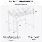 SHA CERLIN Junior Loft Bed Twin Size Heavy Duty Twin Bed Frame - image 8