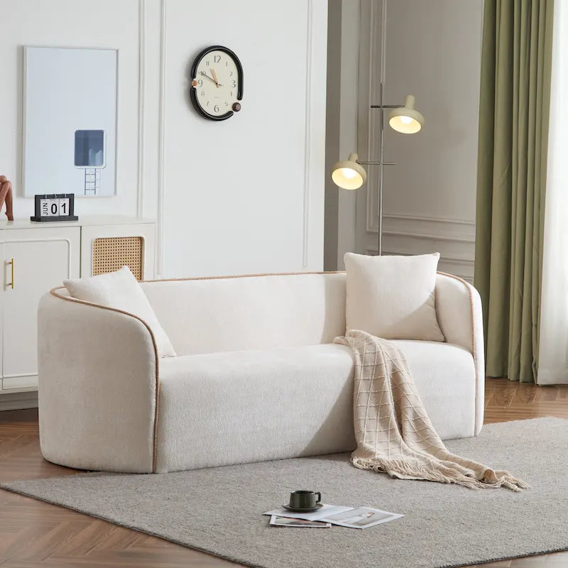 Christopher Knight Home - Tonson 82-Inch Curved Boucle 3-Seater Sofa - image 2