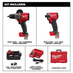 M18 FUEL 18-Volt Lithium-Ion Brushless Cordless Hammer Drill/HACKZALL/Impact Driver Combo Kit 3-Tool with (4) Batteries - image 3