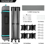 COBIZI 10x20 Heavy Duty Pop up Canopy Tent with 6 sidewalls Easy Up Commercial Outdoor Canopy Wedding Party Tents for Parties All Season Wind & Waterproof Gazebo with Roller Bag,Black(Frame Thickened) - image 197