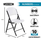 Lifetime Combo Set of (4) 8 - Foot Rectangle Folding Tables & (32) Chairs, Indoor/Outdoor Use, White (80147) - image 4