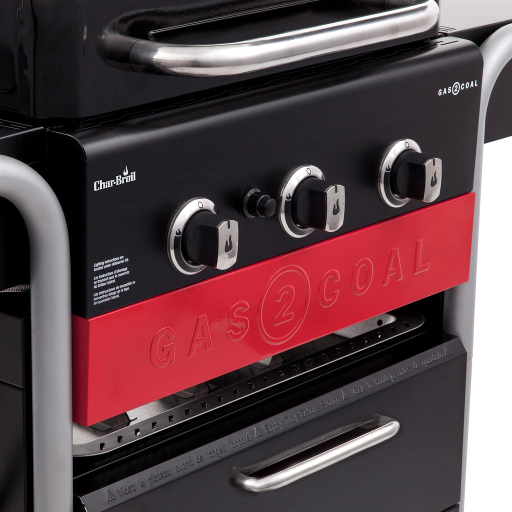 Gas2Coal 3-Burner LP Gas & Charcoal Outdoor Combination Grill - image 9