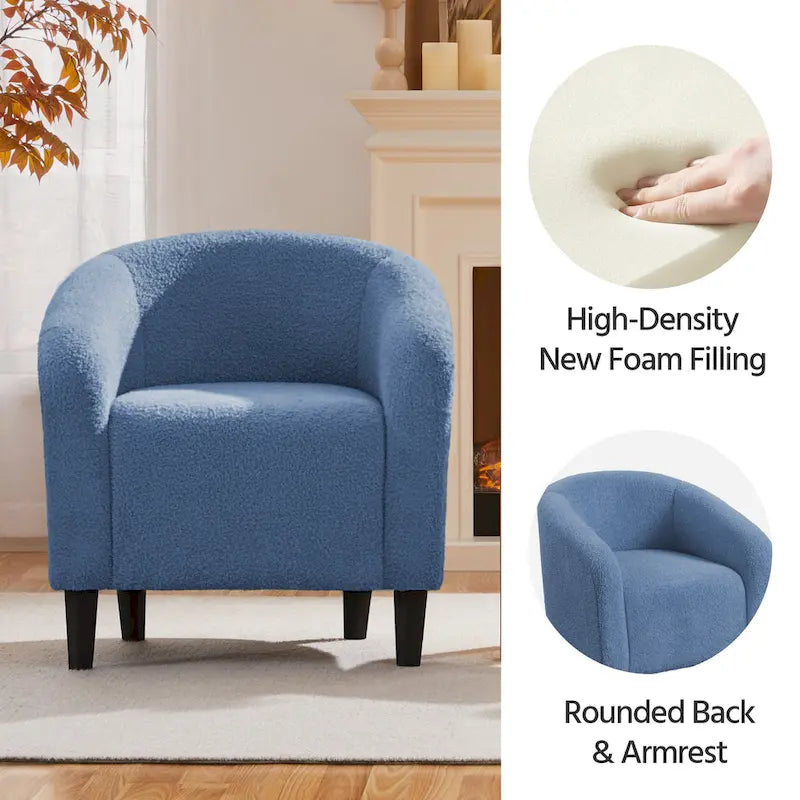 Yaheetech Club Chair Accent Barrel Chair Upholstered Arm Chair - image 31