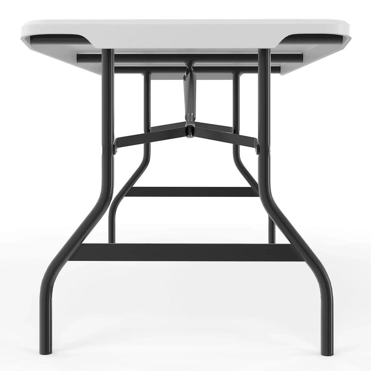 Staples 6' x 29.5" Heavy Duty Plastic Folding Table White Granite (62109) - image 3