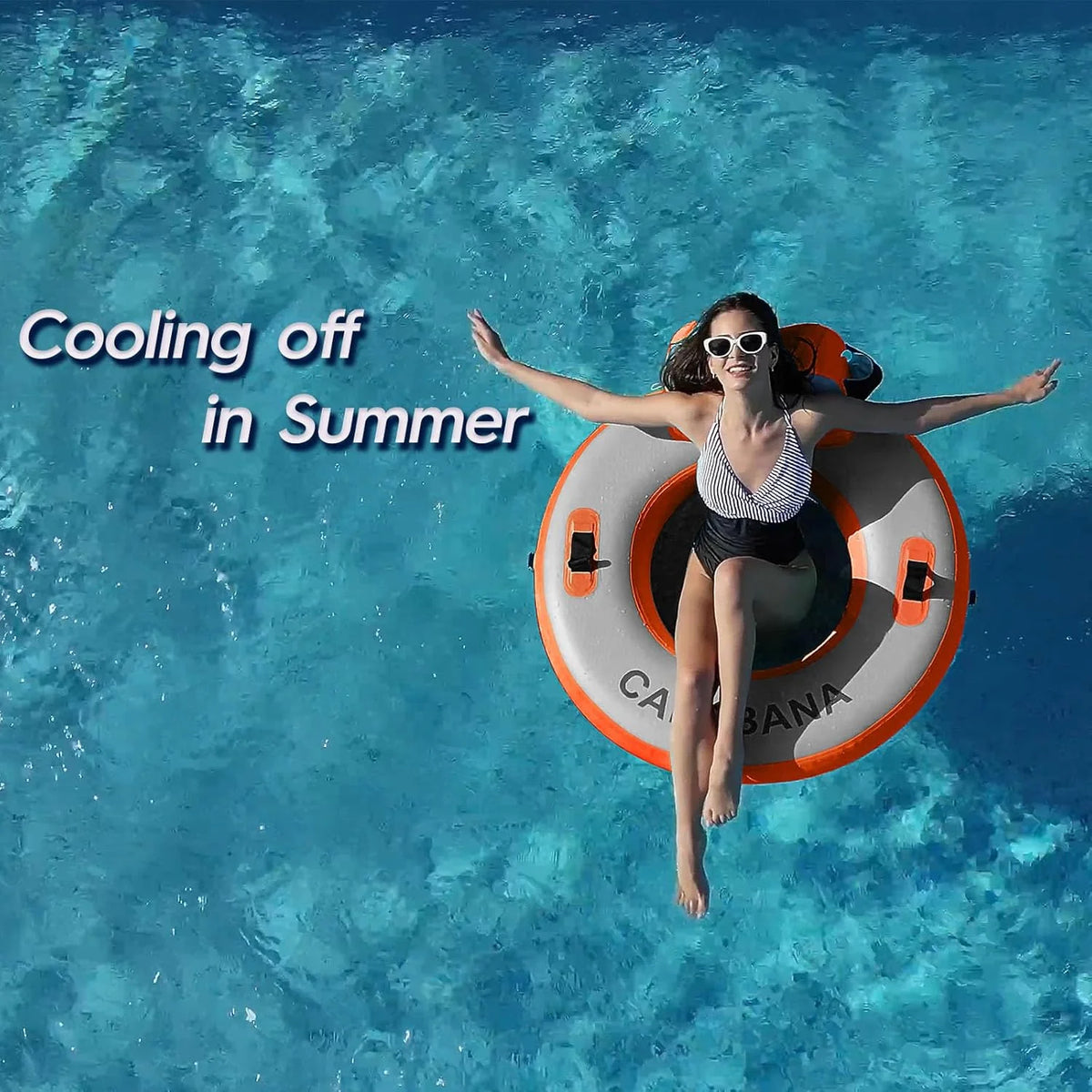 Round Floating Ring Hammock - Heavy Duty Inflatable Raft - image 25
