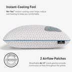 Bedgear Frost Performance Pillow - Size 3.0 - Cooling Bed Pillow for Hot Sleepers - Medium Firmness Pillow for All Sleep Positions, Hypoallergenic - image 8