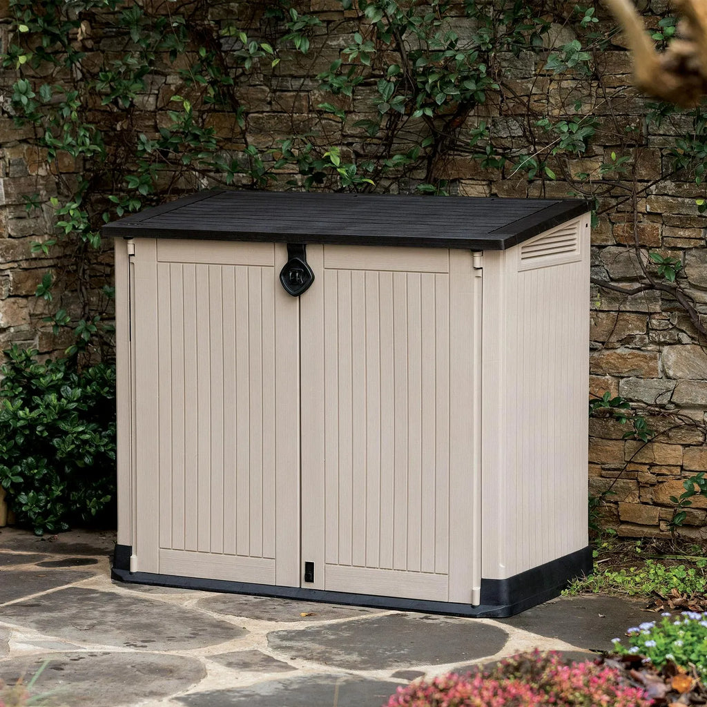 Keter Store-It-Out Midi 30-Cu Ft All-Weather Resin Storage Shed, Beige - image 2