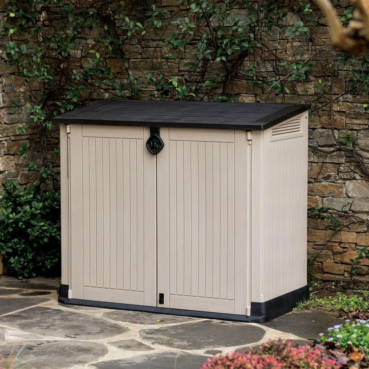 Keter Store-It-Out Midi 30-Cu Ft All-Weather Resin Storage Shed, Beige - image 2