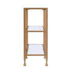 Jensen Gold Metal Console Table with Glass Shelves by SEI Furniture - Narrow Design - image 5
