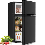 FREE VILLAGE Compact Refrigerator with Freezer,2 Door Mini Fridge,Adjustable Shelf,Small Fridge for Bedroom Office Dorm Kitchen,3.2 Cu.Ft. - image 1