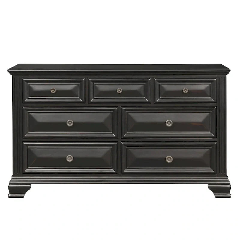 Roundhill Furniture Renova Vintage Black Wooden Bedroom Collection - image 22
