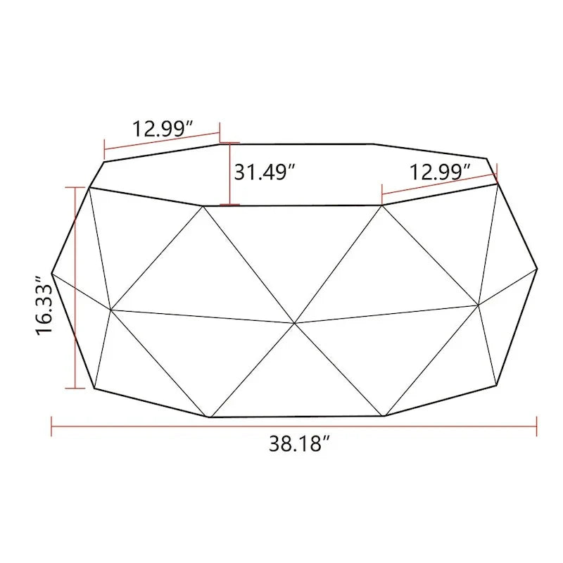 38-Inch Three-Dimensional Embossed Retro American Coffee Table - image 5