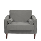 Set of 2 Modern Wide Armchairs in Corduroy - Accent Chairs - image 41
