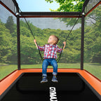 6 FT Kids Trampoline with Swing & Safety Fence, ASTM Approved Toddler Rectangle Trampoline for 3-8 Year Old - image 12