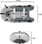 Inflatable Boat / Yacht Dinghy Tender Raft / Multi Person Fishing Boat / Aluminum Floor Oars / Fishing Rod Holders / Heavy-Duty PVC / 2024 Model / - image 16