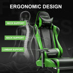 GTRACING Gaming Chair, Ergonomic Office Desk Chair with Lumbar Support, PU Leather, Footrest & Adjustable Headrest, Red - image 28