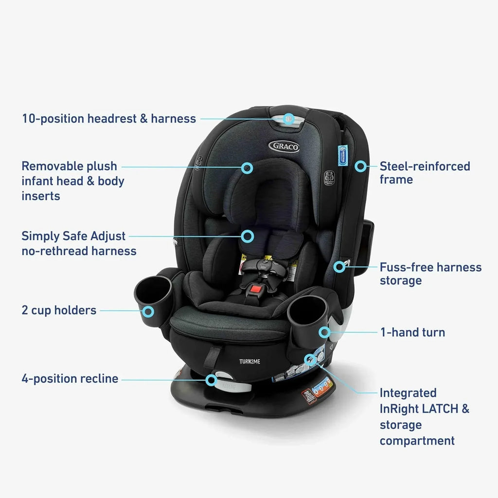 Graco Turn2Me 3-in-1 rotating child car seat, Cambridge - image 6