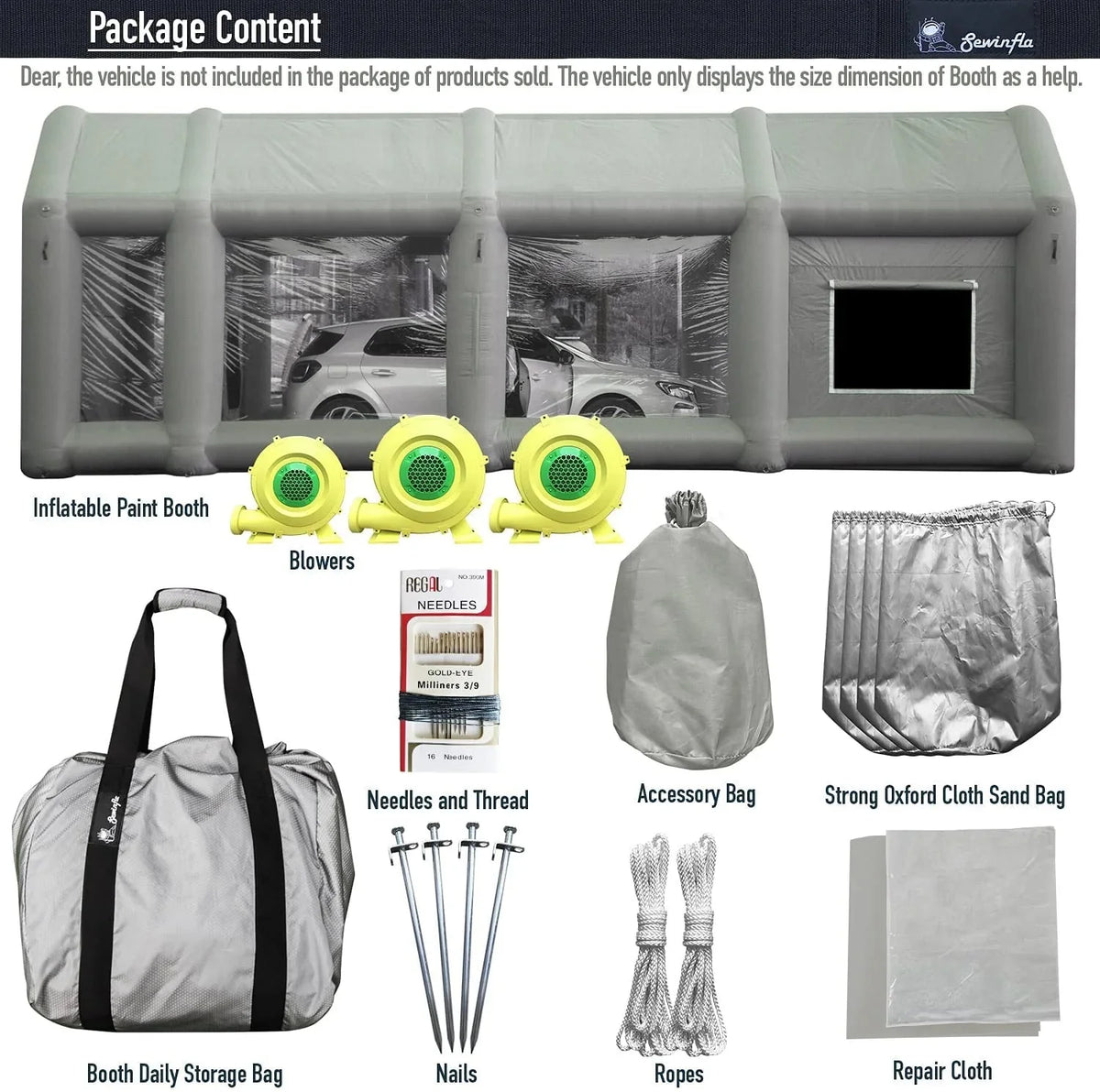 30x20x13Ft Inflatable Paint Booth with Blowers & Air Filter System – Professional Spray Tent - image 6