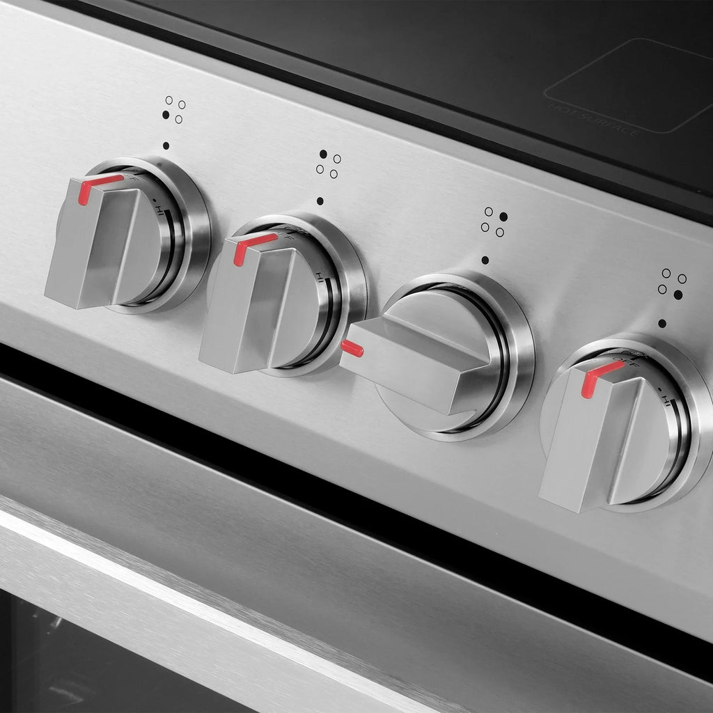 Cosmo 30 in. Stellar Collection 5.0 cu. ft. Electric Range with 4 Burner Glass Cooktop and Convection Oven in Stainless Steel - image 4