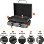 Blackstone 1666 22” Tabletop Griddle with Stainless Steel Faceplate, Powder Coated Steel, Black - image 16