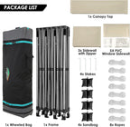 COBIZI 10x20 Heavy Duty Pop up Canopy Tent with 6 sidewalls Easy Up Commercial Outdoor Canopy Wedding Party Tents for Parties All Season Wind & Waterproof Gazebo with Roller Bag,Black(Frame Thickened) - image 193