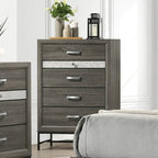 Contemporary Grey 6-Piece Platform Bedroom Set by Furniture of America - Heinisk Collection - image 6