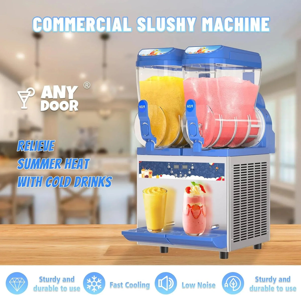 Commercial Slushy Machine - 1000W 30L Tanks Slush Maker Machine 304 Stainless Steel Commercial Margarita Machines Efficient Cooling the Ideal Slushie Maker for Bars Cafes Restaurants - image 16